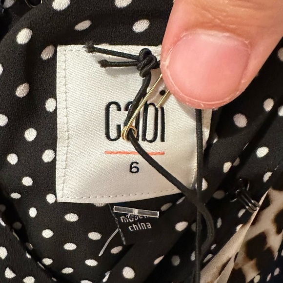 NWT Cabi Samantha 3787 crossover cami top in skin stripe size 6 - Picture 5 of 6